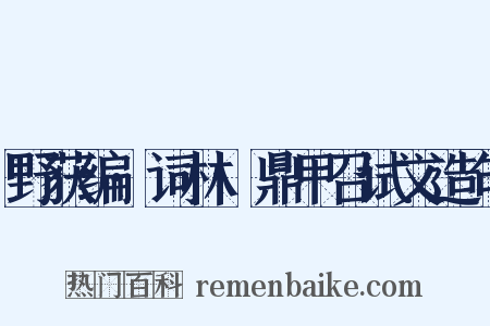 野获编·词林·鼎甲召试文造句是什么意思的图片
